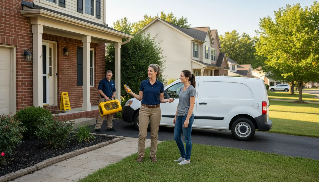 Residential water damage restoration in Woosung, IL